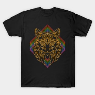 Rainbow Gold Cat T-Shirt